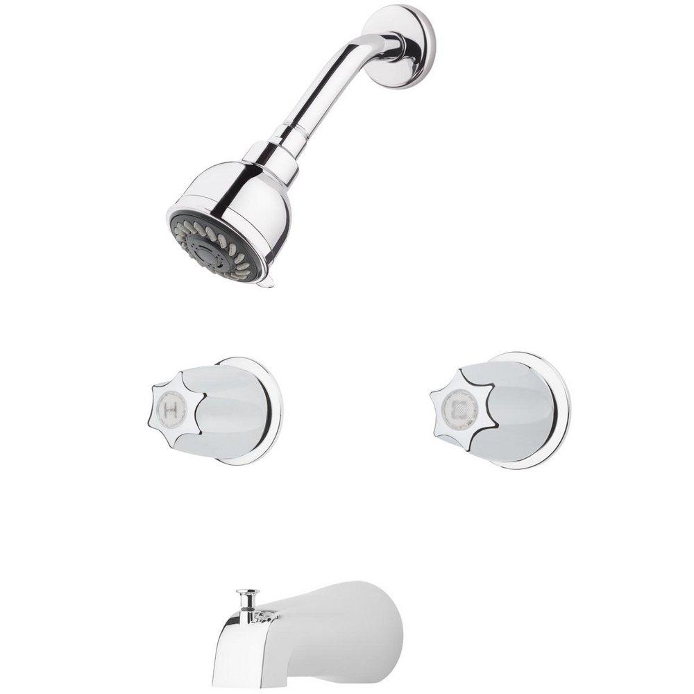 Pfister LG03-6120 Pfirst Series Two Handle Multi Function Bathtub & Shower Faucet in Polished Chrome