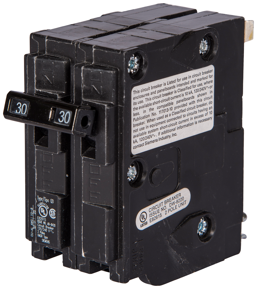 Siemens D220 2-Pole 20 Amp 3/4 Inch 10 K Circuit Breaker