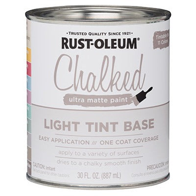 RUST-OLEUM Rust-oleum 287688 Chalked Paint Light Tint Base 30 Oz