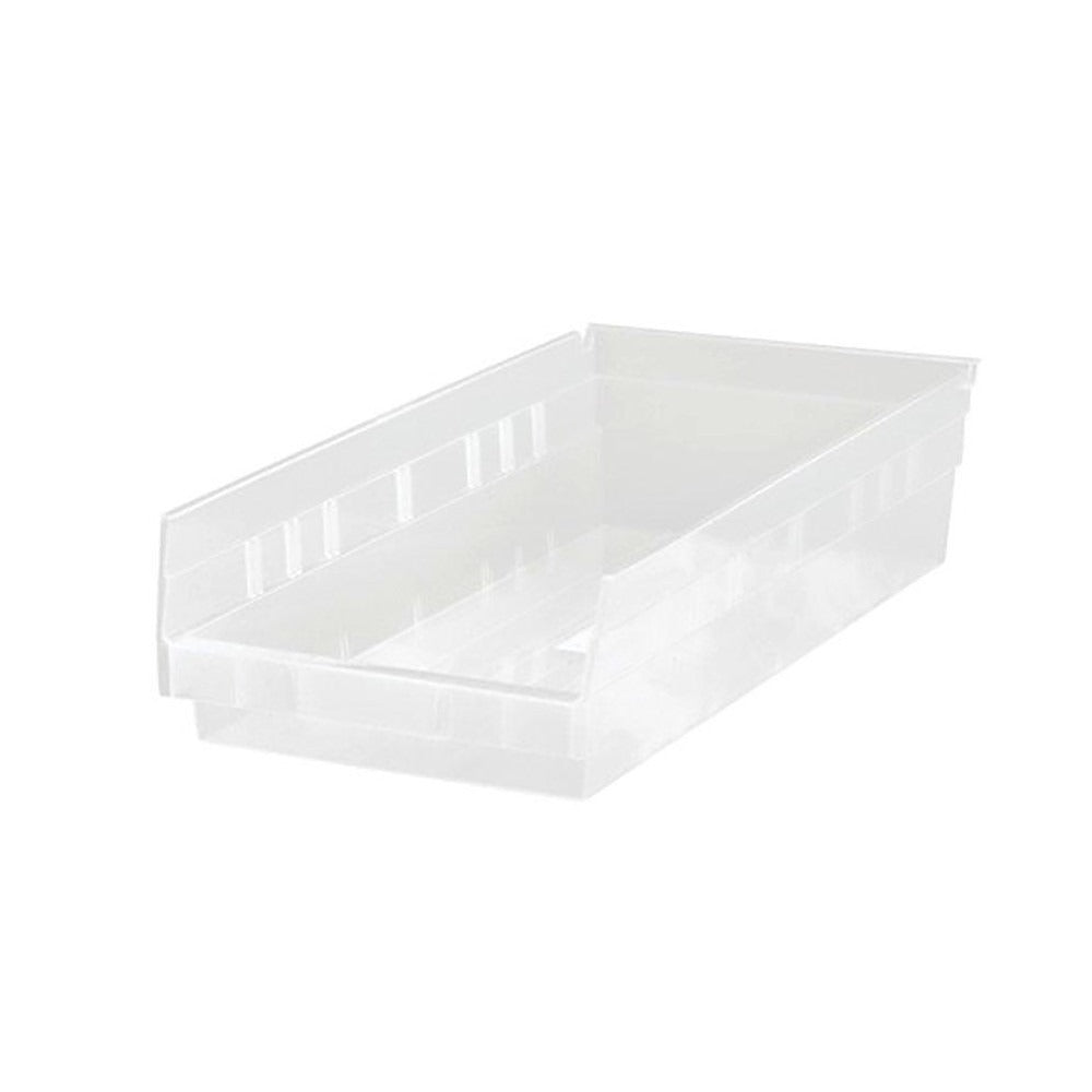 QUANTUM STORAGE SYSTEMS Quantum Storage QSB104CLCS Hopper Shelf Bin Clear 20 Pack