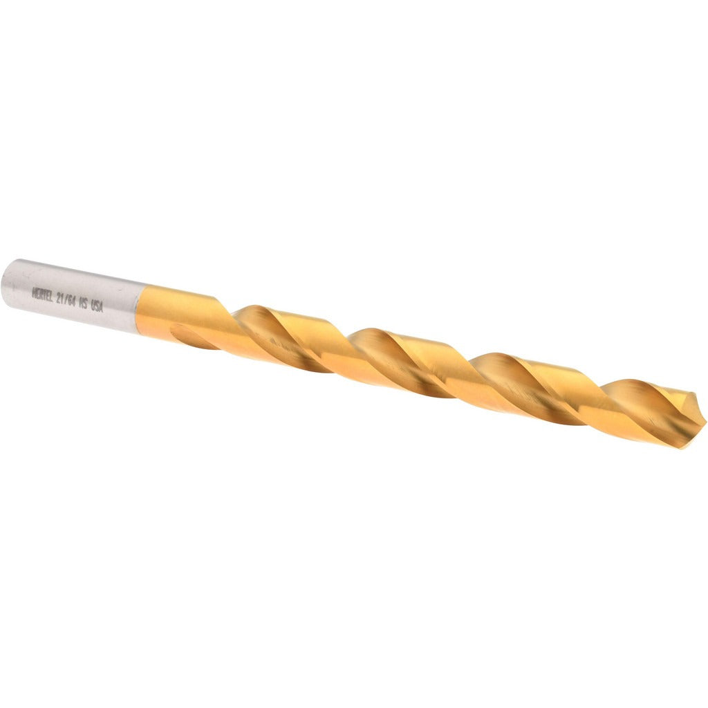HERTEL Hertel 85704559 Jobber Drill Bit 21/64 Inch Hss Tin