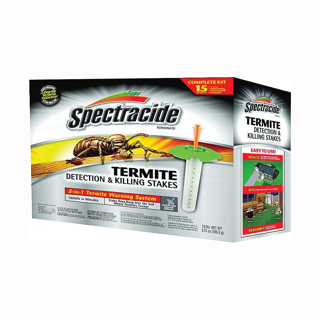 SPECTRACIDE Spectracide HG-96115 Terminate Termite Detection and Killing Stakes 15-Count