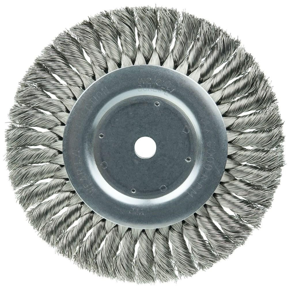 WEILER Weiler 08395 Knotted Wheel Brush 8 Inch 6000 Rpm