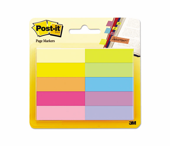 3M 3M MMM67010AB Page markers (50 sheets/pad, 10 pads/pack)