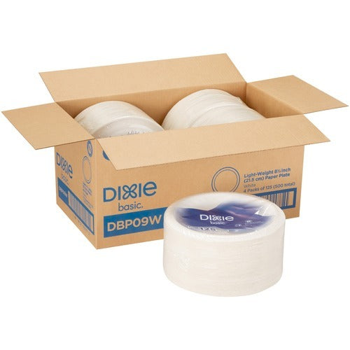 DIXIE Dixie Foods DXEDBP09WCT Coated Paper Plates 8.5 in 125 Pk