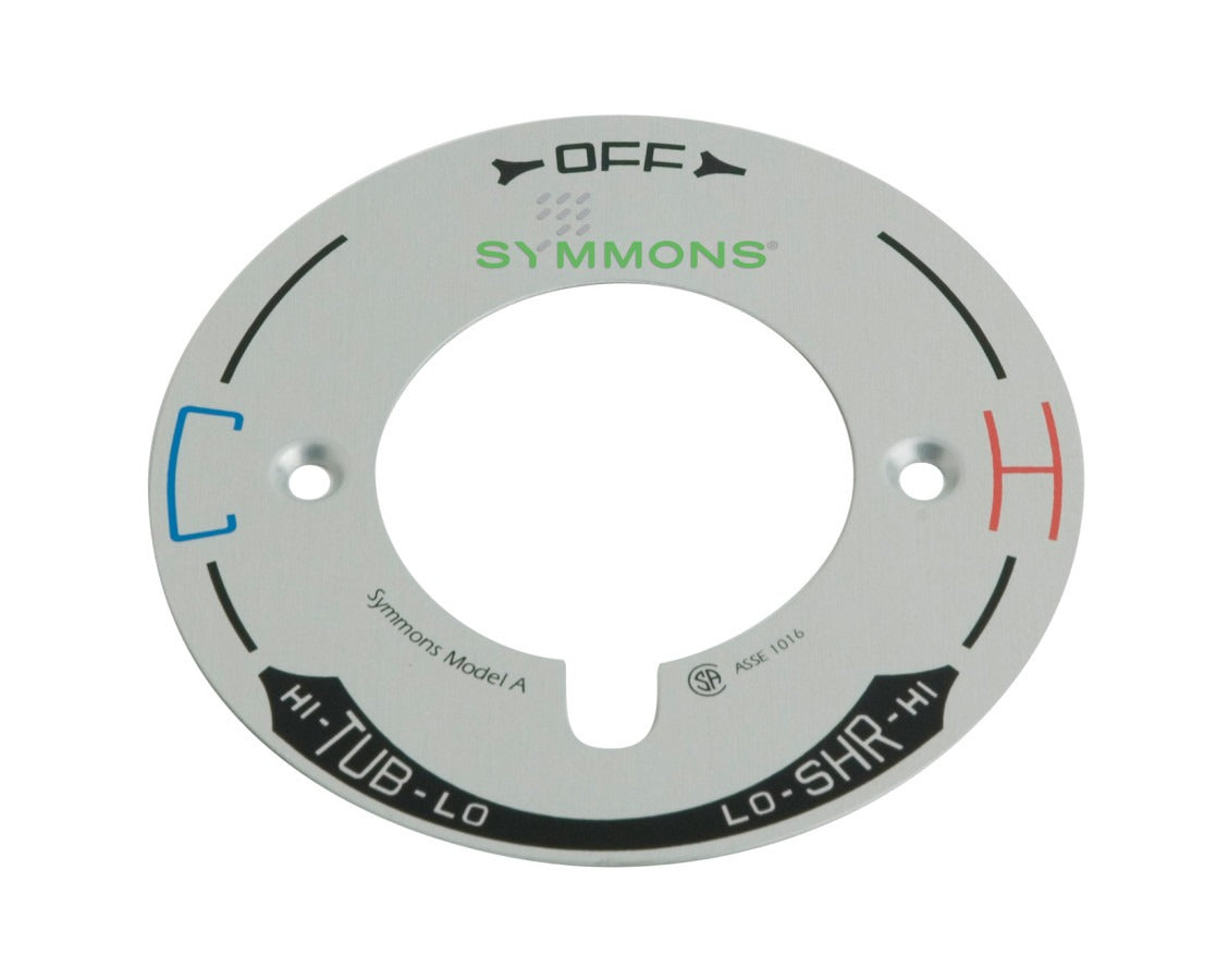 SYMMONS Symmons Industries t-29a Dial Face for Model a Temptrol Mixing Valve