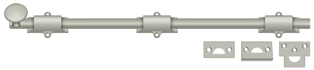 DELTANA Deltana 18SB15 Surface Bolt Heavy Duty 18 Inches Satin Nickel