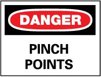 ACCUFORMNMC Accuformnmc D149RB Danger Pinch Points Sign 10x14