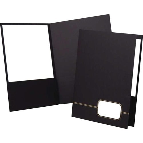 OXFORD Oxford OXF04161 Two-pocket Folder Black Gold Pack of 4