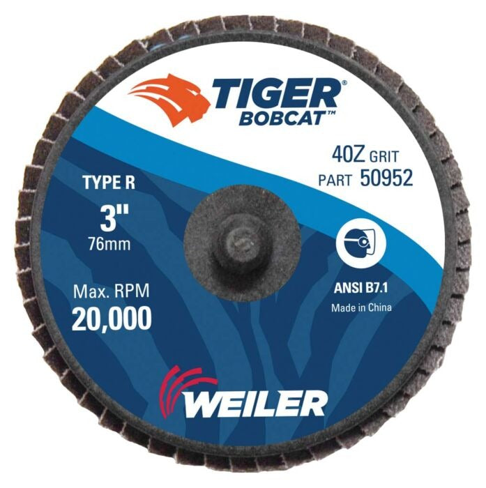 WEILER Weiler 50952 Bobcat Mini Abrasive Flap Disc 3 in (Pack of 10)