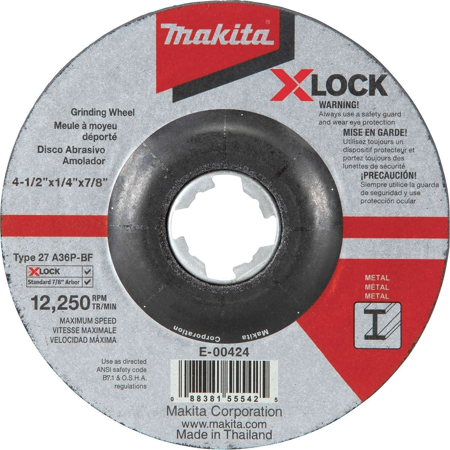 MAKITA Makita E-00424 X-Lock 4-1/2 x 1/4 x 7/8 in (Pack 1)