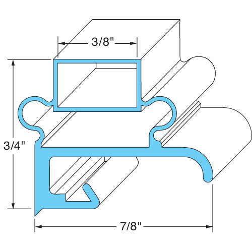 DOOR GASKET 15-1/2 X 20-5/8 for Delfield DEL1702001N