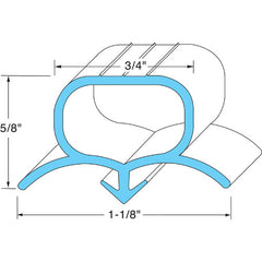 Gasket Hopper 10 X 18 1/2 62806 for Prince Castle PRI62806