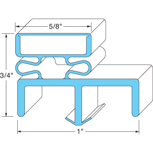 Door gasket 23 x 57-3/4 for Beverage Air 50907001