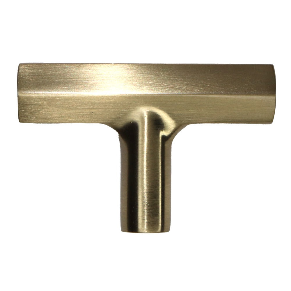 EMTEK Emtek 86728US4 Mod Hex T Cabinet Knob Satin Brass
