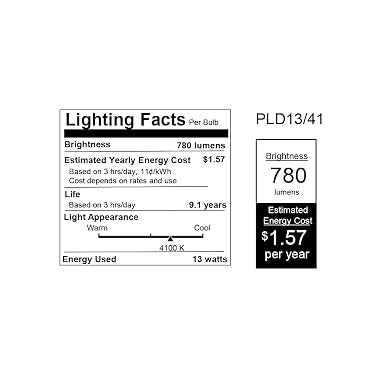 FEIT ELECTRIC Feit Electric PLD13/41 PL GX23-2 Fluorescent Light Bulb 13W (Single Pack) 01432