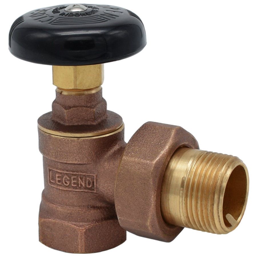LEGEND VALVE Legend Valve 110-115 Radiator Valve, 1 Hot Water Bronze T-437
