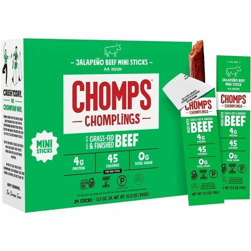 CHOMPS We Are the Chompians Llc CHSLCJ24 Jalapeno Beef Stick 24pk