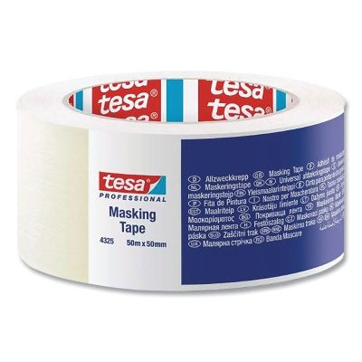 Tesa Tapes 04325-00018-00 Industry General Purpose Masking Tape 50 mm x 50 m Natural