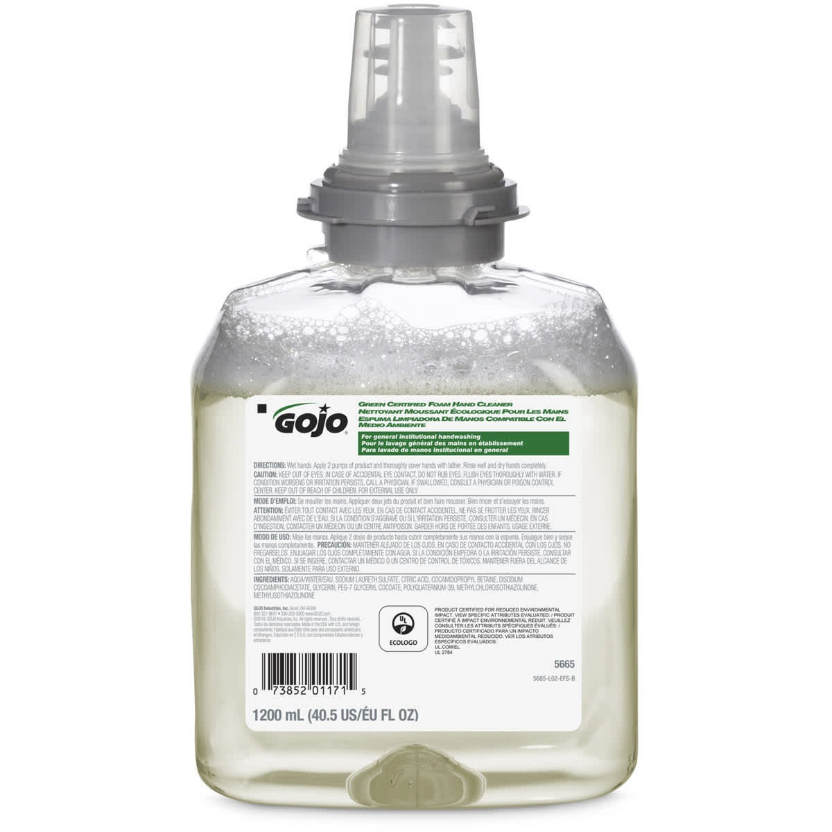 GOJO Gojo GOJ566502 Reg TFX Dispenser Certified Foam Hand Cleaner 1.27 Quart