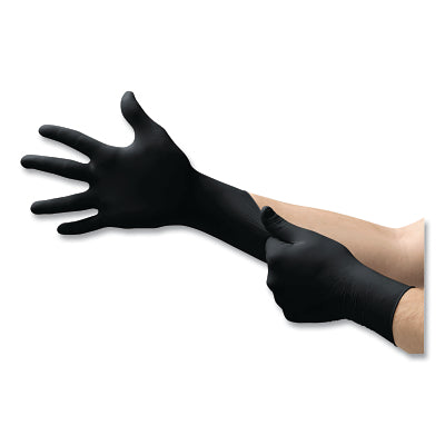 Microflex BD1003PF Black Dragon Latex Exam Gloves Large