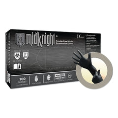 Microflex MK-296-L MidKnight Powder-Free Medical Grade Nitrile Exam Gloves Large 1000 Gloves