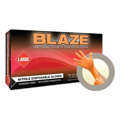 Microflex N483 Blaze N48 Nitrile Exam Gloves Large Orange