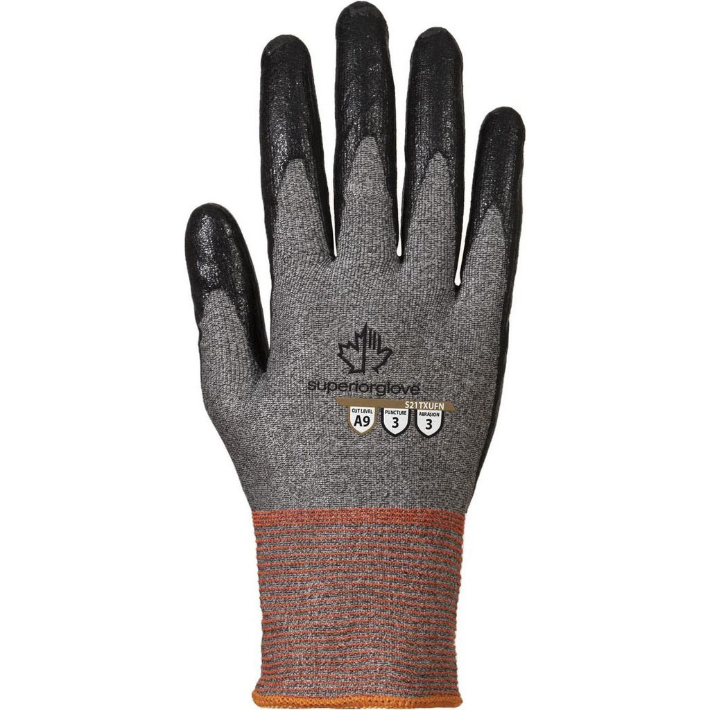 SUPERIOR GLOVE Superior Glove Works S21TXUFN-9 Ansi A9 Knit Gloves Large