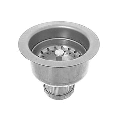 Dearborn 18 Deep Locking Cup Sink Basket Strainer Standard Stainless Steel Chrome-Plated