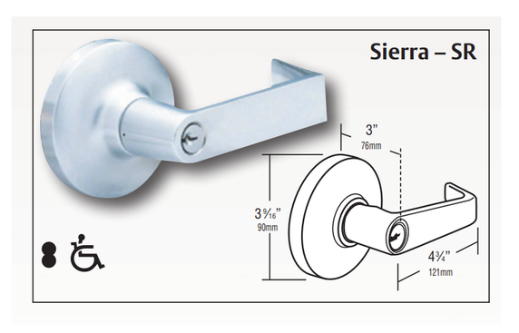 ARROW Arrow GL82-SR-26D-IC Storeroom Cylindrical Lever Lock Sierra Lever (SFIC Less Core)