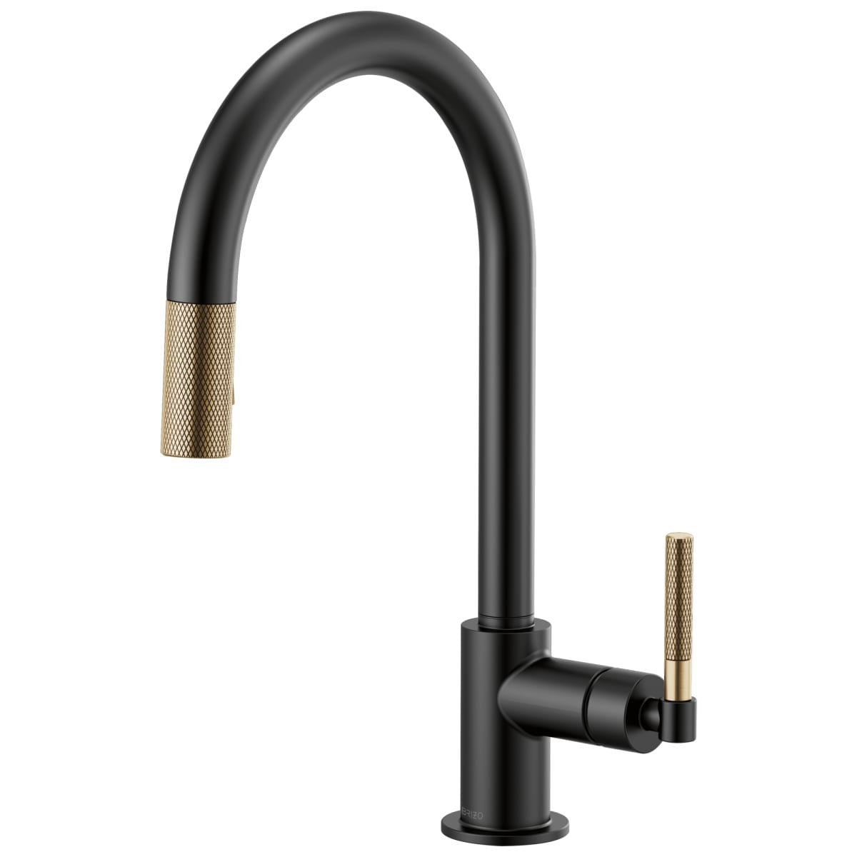 BRIZO BRIZO 63043LF-BLGL Litze Pull-Down Faucet with Arc Spout and Knurled Handle