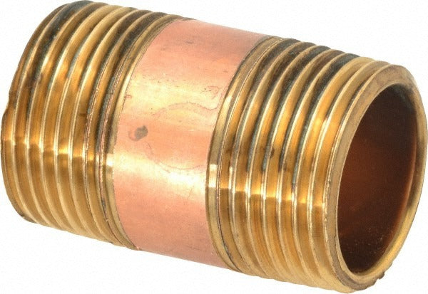 MERIT BRASS Merit Brass 2016-200BSPT Brass Pipe Nipple 1 in Bspt