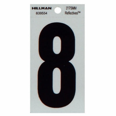 HILLMAN Hillman Fasteners 839554 Reflective Adhesive Number 8 3 Inch