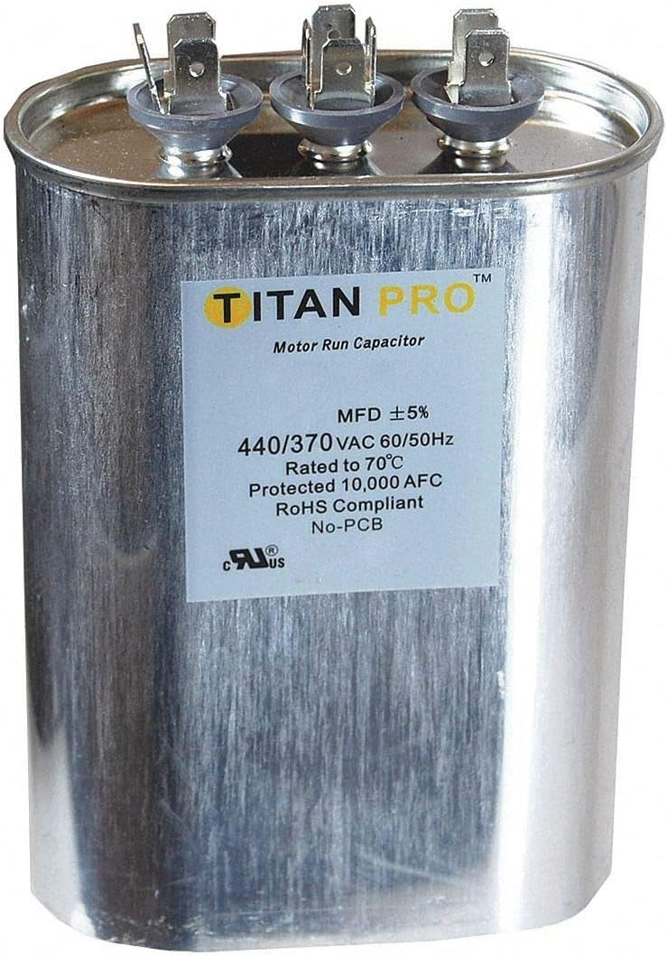 TITAN PRO Titan Pro TOCFD353 Oval Motor Dual Run Capacitor 35/3 MFD (370-440 VAC)