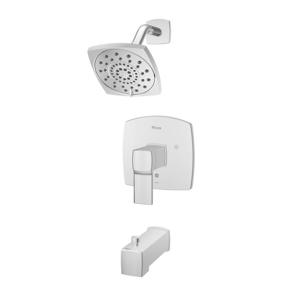 Pfister LG89-8DAC Deckard Single Handle Multi Function Bathtub & Shower Faucet in Polished Chrome