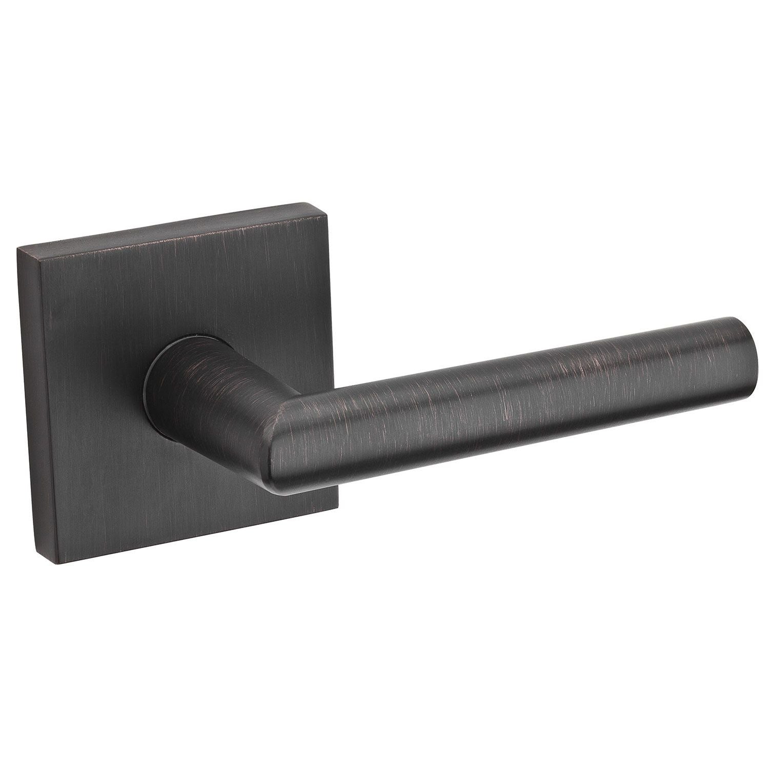 KWIKSET Kwikset 971MILSQT-11P Milan Lever Trim Square Rose Bronze