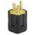 Leviton 113 Grounding Plug 15 Amp 125 Volt Black