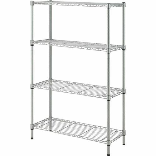 LORELL Lorell LLR70063 4-tier Wire Shelving Unit Silver