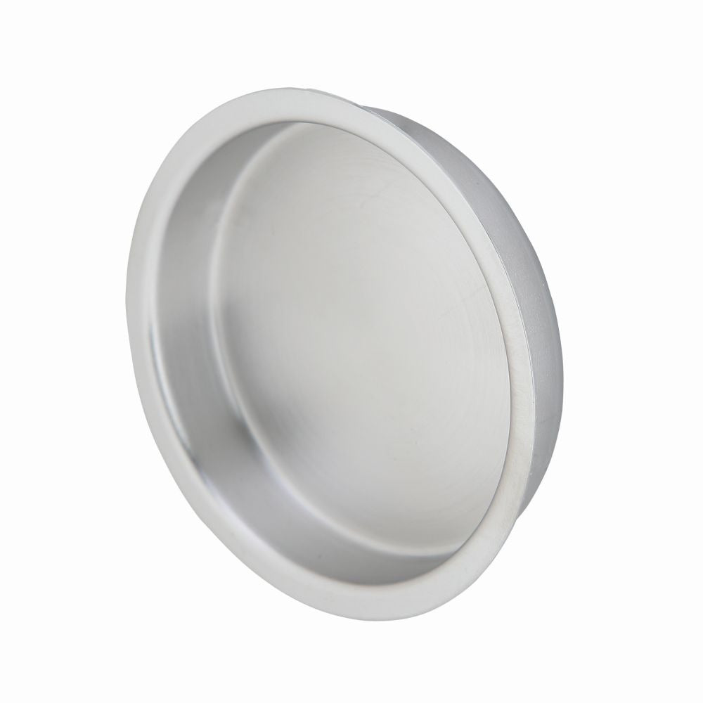 IVES Ives 221B26D Round Flush Pull Solid Brass Satin Chrome