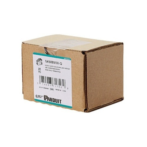 PANDUIT Panduit NK688MIG-Q Cat6 Keystone Insert Gray 25pk