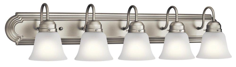 Kichler Lighting 5339NIS 100W 5-Light Medium E-26 Incandescent Vanity Fixture in Brushed Nickel