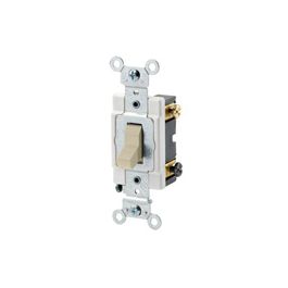 Leviton 1224-SGY 4-Way AC Quiet Toggle Switch, 120/277 VAC, 20 Amp