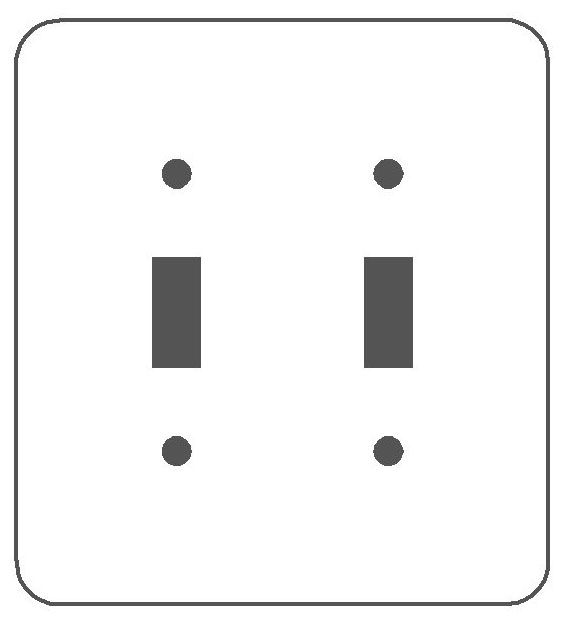 MULBERRY METAL PRODUCTS Mulberry 76072 2-Gang Princess Standard Wallplate (5 in x 4.562 in)