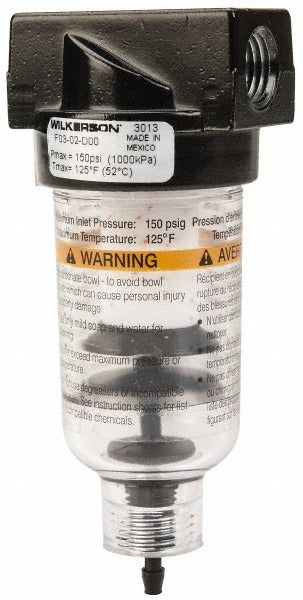 WILKERSON Wilkerson F03-02-D00 Air Filter 1/4 in Npt 5 Micron