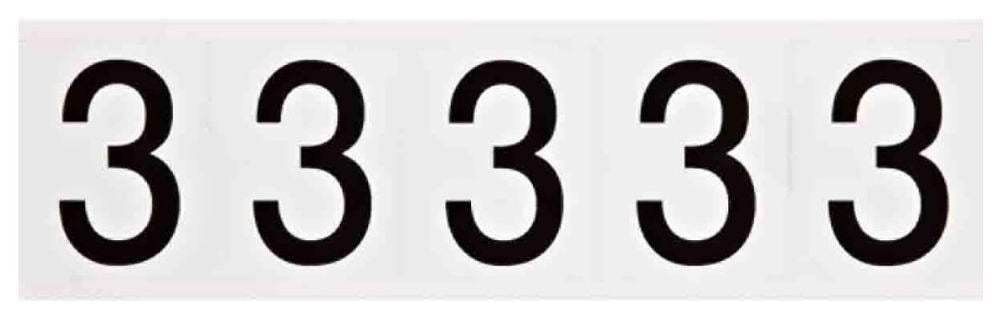 BRADY Brady 9714-3 Outdoor numbers vinyl gloss legend 3 (2.25 H x 1.81 W / Card of 5) 97052