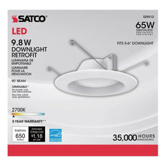 SATCO S29312 9.8W 1-Light Medium E-26 LED Retrofit Downlight