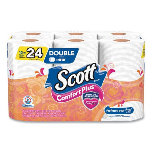 KIMBERLY-CLARK Kimberly-Clark 47618 Scott ComfortPlus Toilet Paper Double Roll (48 Rolls) 47618