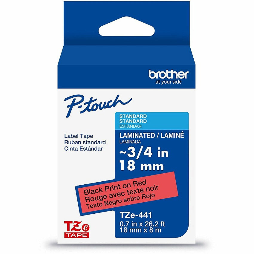 BROTHER Brother BRTTZE441G P-Touch TZe Standard Adhesive Laminated Label Tape 0.7 inches x 26.2 feet
