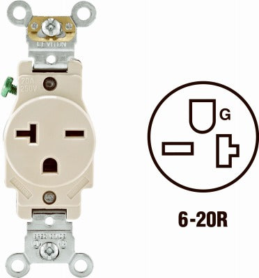 LEVITON Leviton Mfg Co 105-05461-00T Spec Grade Grounding Outlet