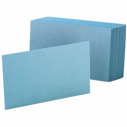 OXFORD Oxford OXF7420BLU Blank Index Cards Blue 4x6 in 100 Pack